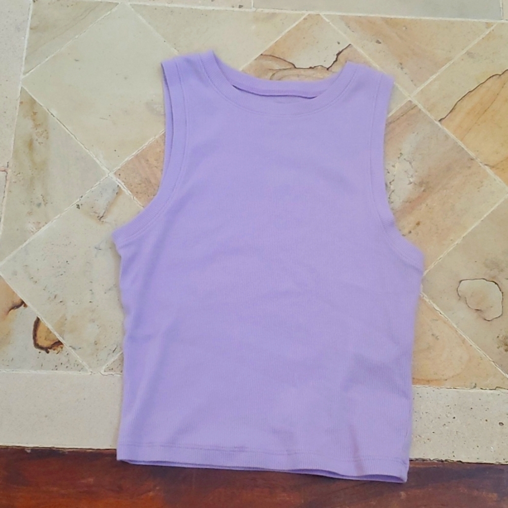 S Purple Hollister Crop Top